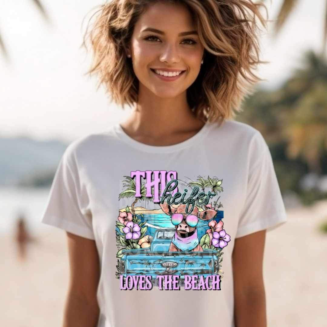 This heifer loves the beach (SSD) 27298 DTF transfer