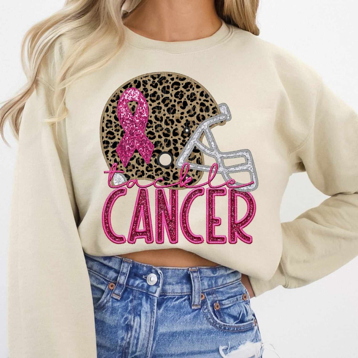 Tackle cancer helmet 37402 DTF transfer