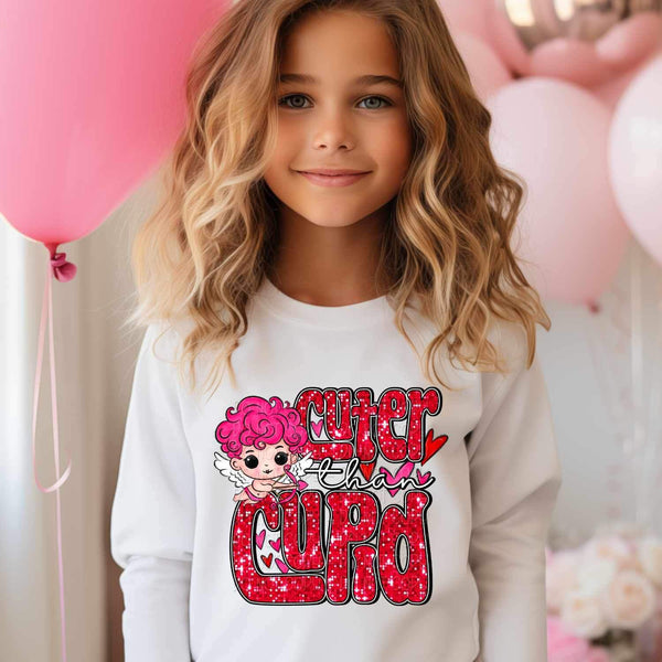 Cuter than cupid red sequin 17736 DTF TRANSFER