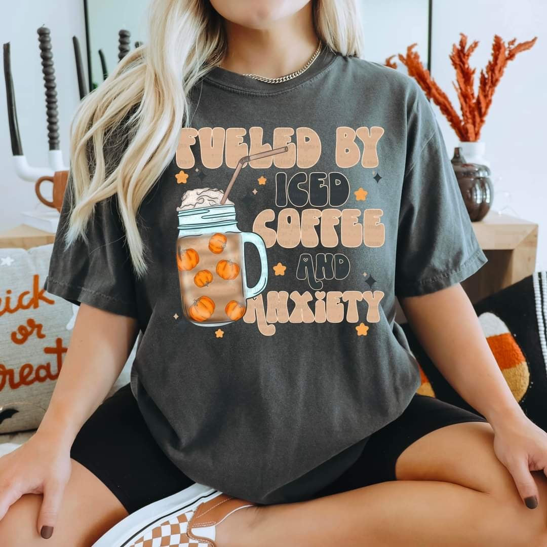 Fueled by iced coffee and anxiety (MMD) 58941 DTF transfer