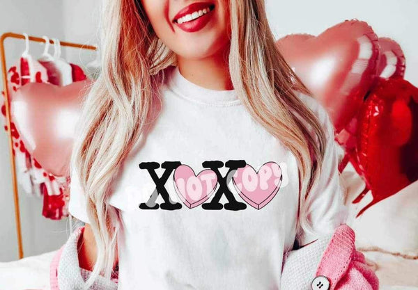 Xoxo with hearts 17756 DTF TRANSFER