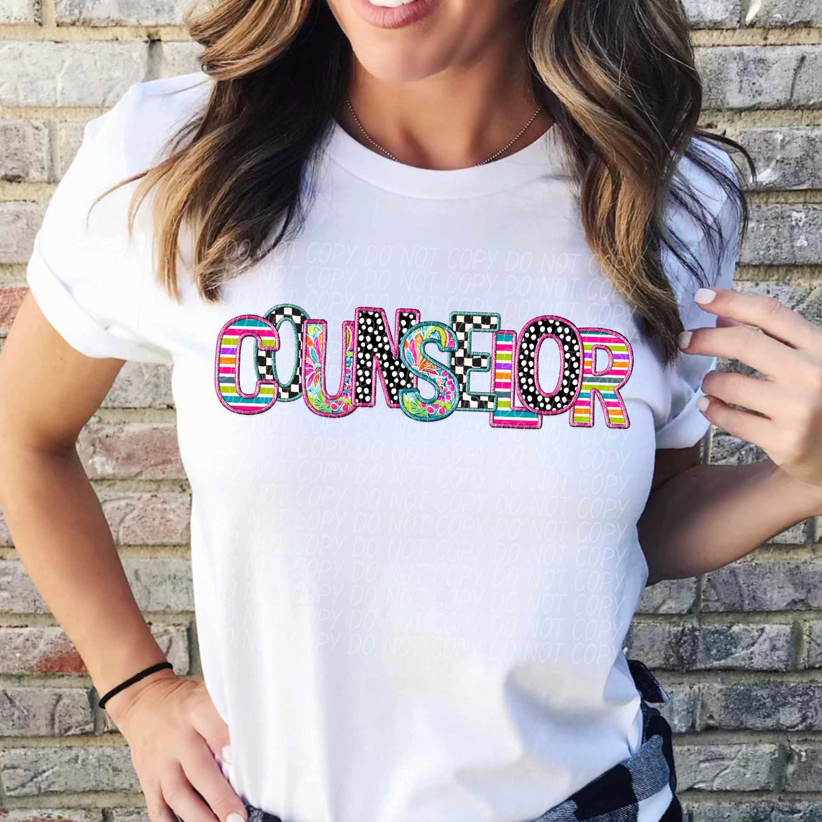 Counselor colorful patterns (CITY) 37469 DTF transfer