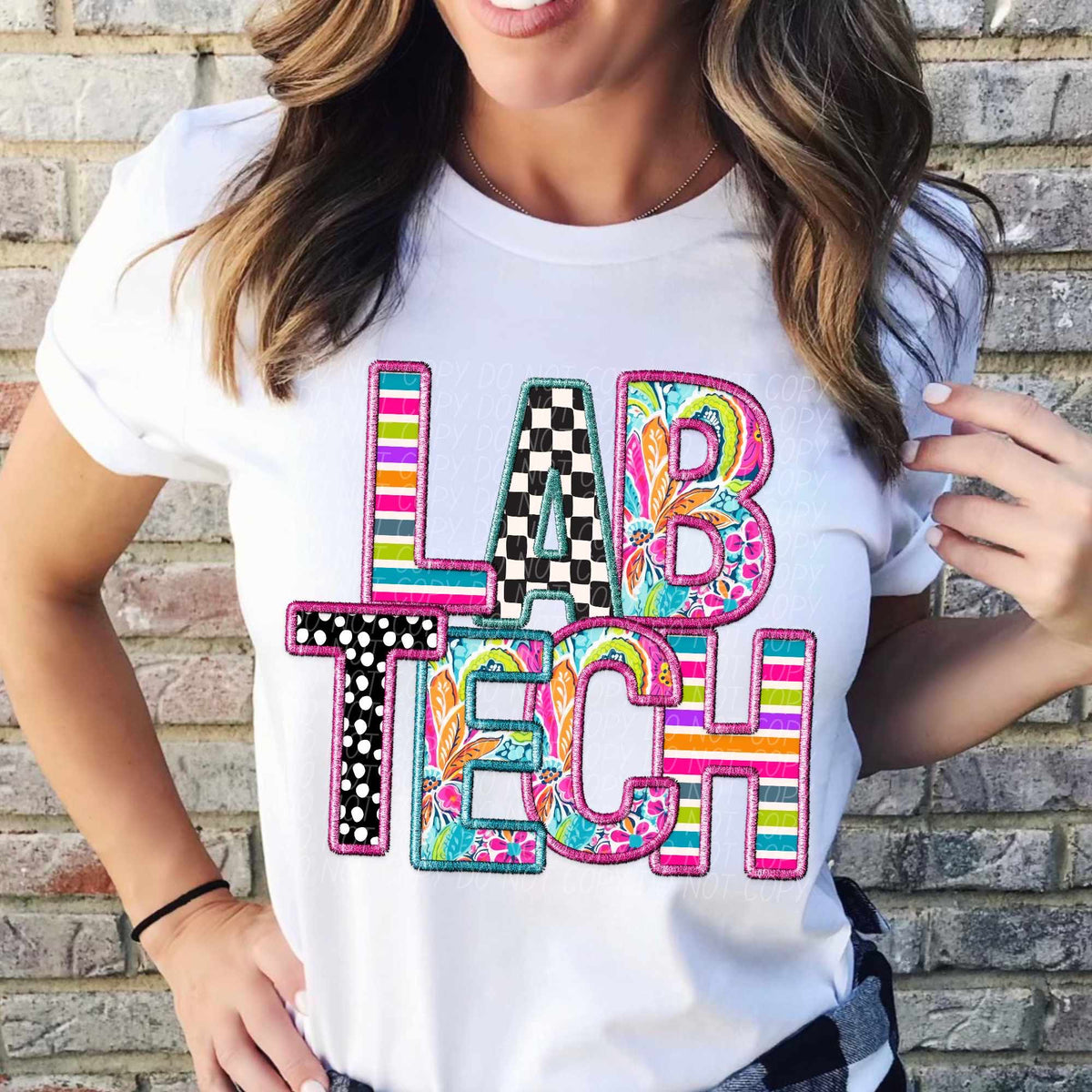 Lab tech colorful patterns (CITY) 37467 DTF transfer