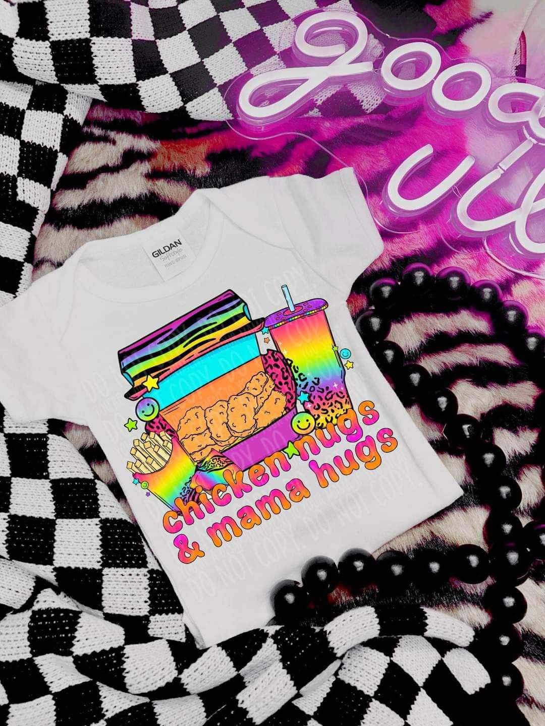 Chicken nugs & mama hugs rainbow items (LYTTLE) 27315 DTF transfer