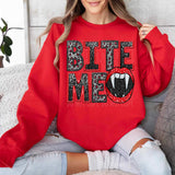 Bite me red and black embroidery MMD 17765 DTF TRANSFER