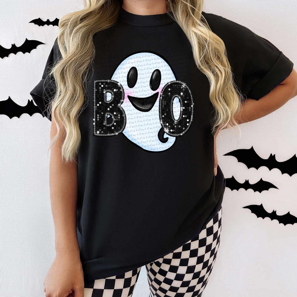Boo sequin happy ghost (CITY) 37551 DTF transfer
