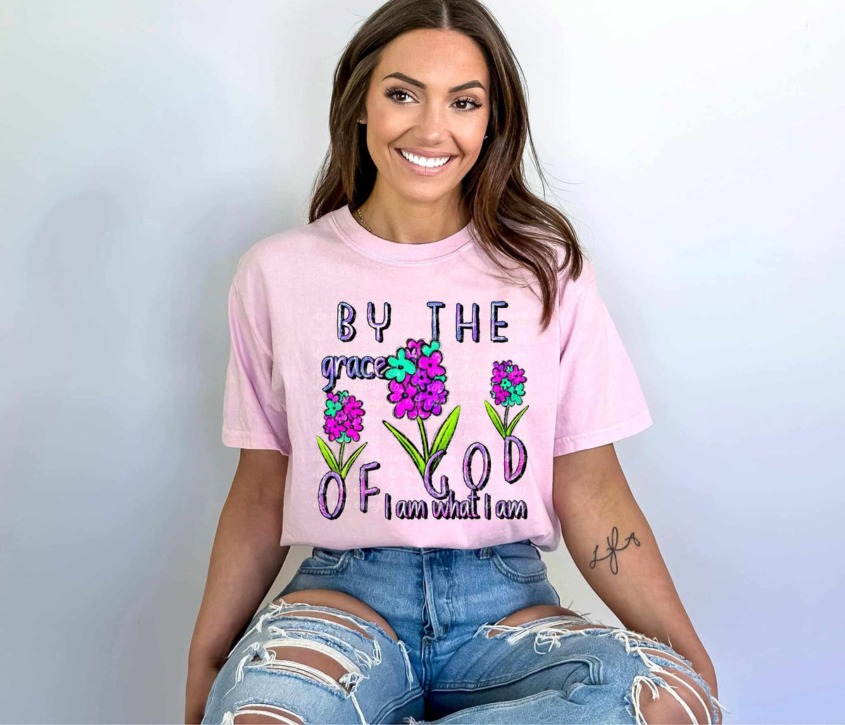 By the grace of God I am what I am 58953 DTF transfer