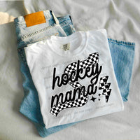 Hockey mama checkered print (CSC) 27382 DTF transfer