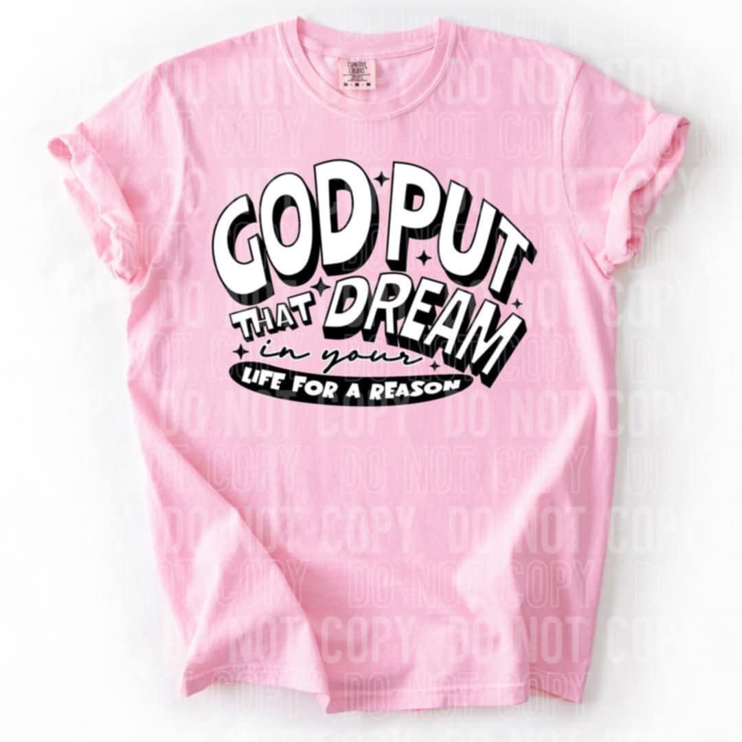 God put that dream in your life for a reason (SBB) 90169 DTF transfer