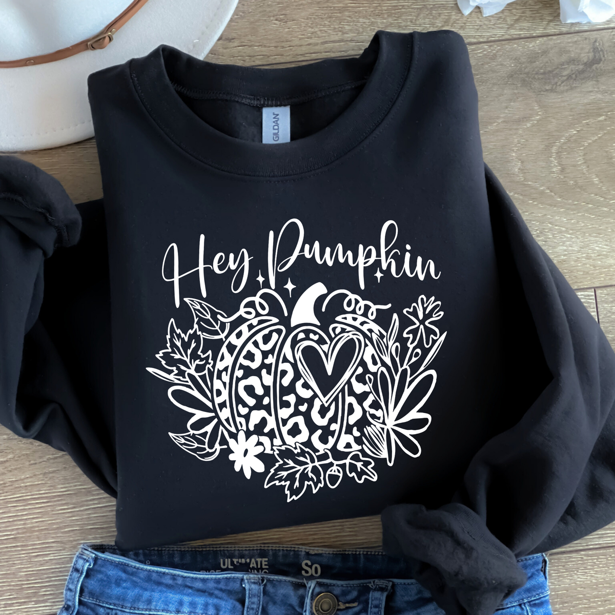 Hey Pumpkin-White-38253-DTF transfer