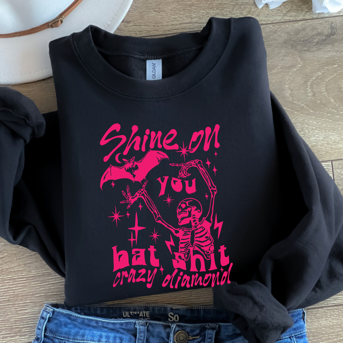 Shine on you bat shit crazy-38163-DTF transfer