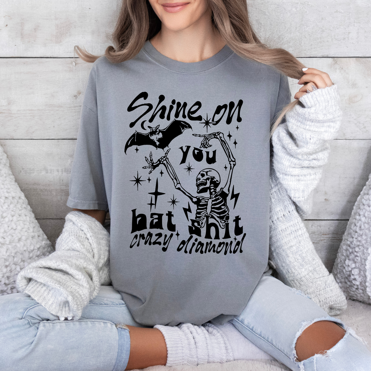 Shine on you bat shit crazy diamond-38247-DTF transfer