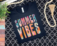 Summer vibes water color 27401 DTF transfer