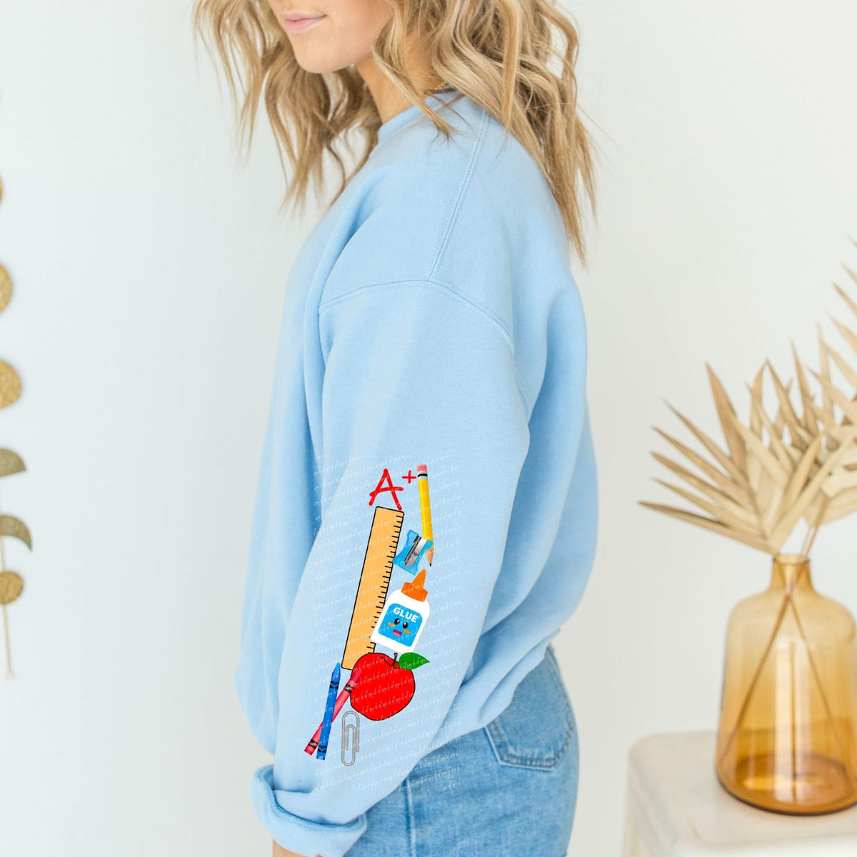 School Supplies Sleeve DTF transfers