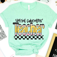 Special education teacher pencil font 27392 DTF transfer