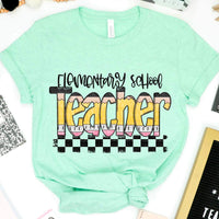 Elementary school teacher pencil font 27391 DTF transfer