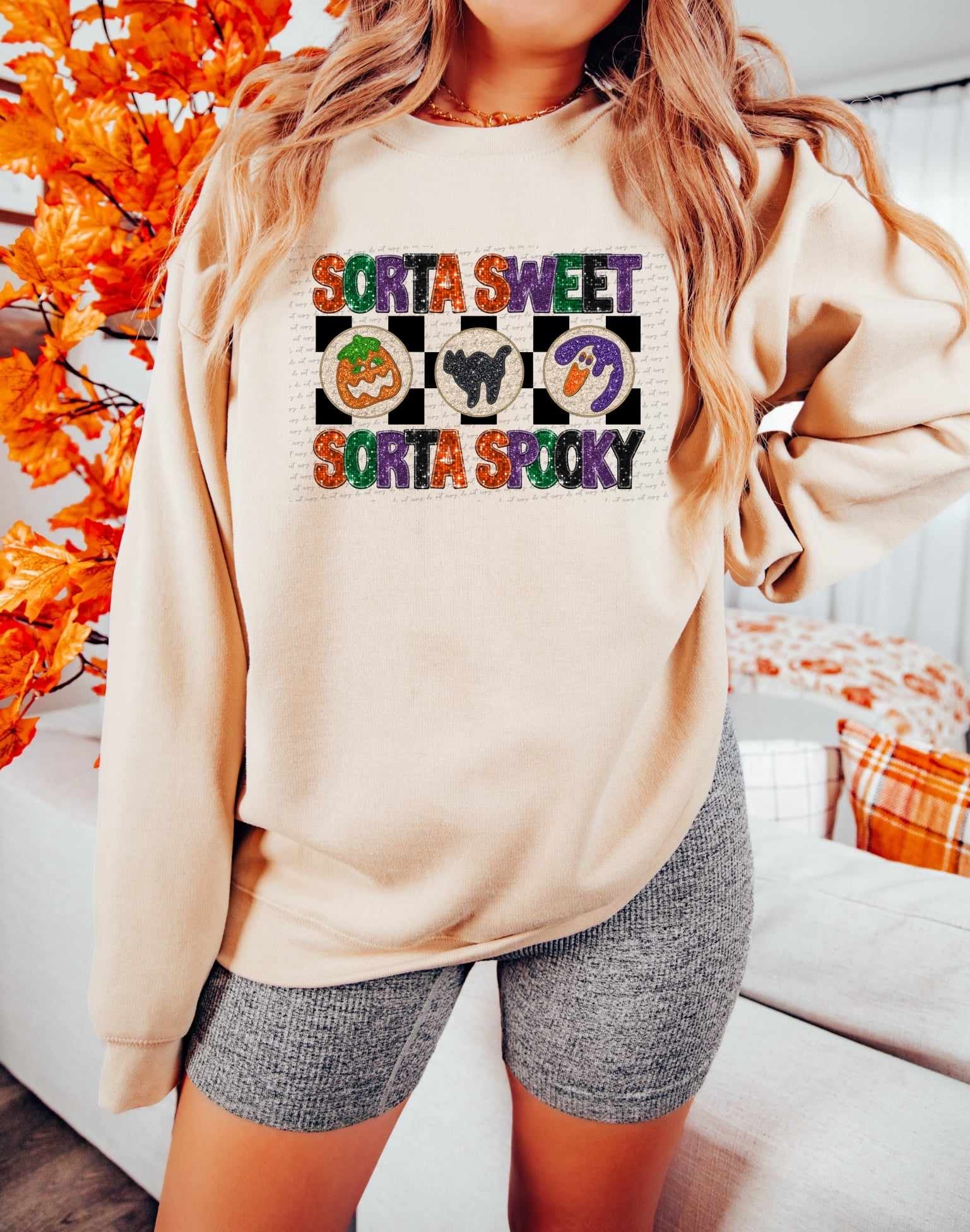 Sorta sweet sorta spooky 3 cookies SEQUIN (CITY) 37514 DTF transfer ...