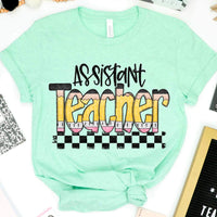 Assistant teacher pencil font 27390 DTF transfer