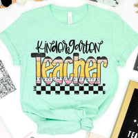 Kindergarten teacher pencil font 27387 DTF transfer