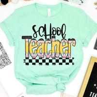 School teacher pencil font 27384 DTF transfer