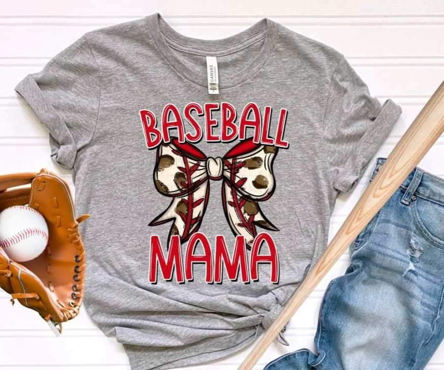 Baseball mama bow (ABD) 27412 DTF transfer