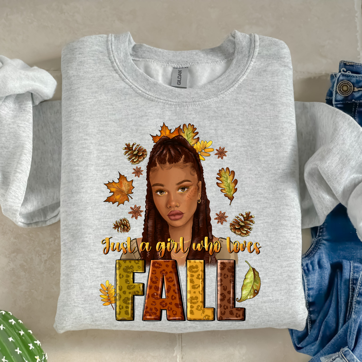 Just a girl who loves fall-38183-DTF transfer