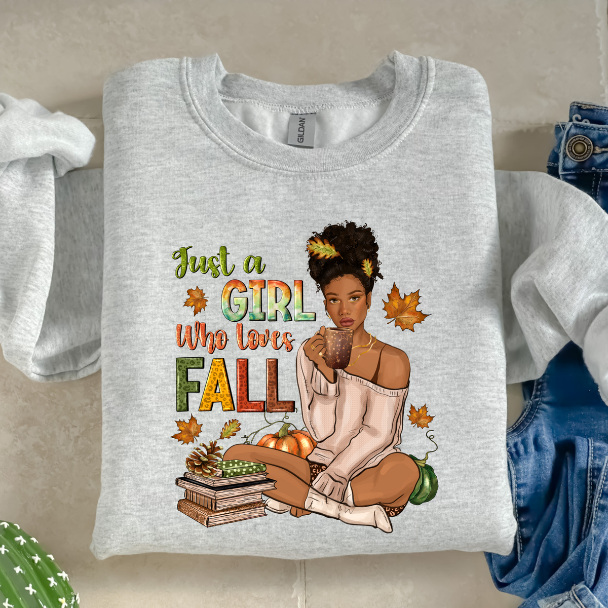 Just a girl who loves fall-38113-DTF transfer