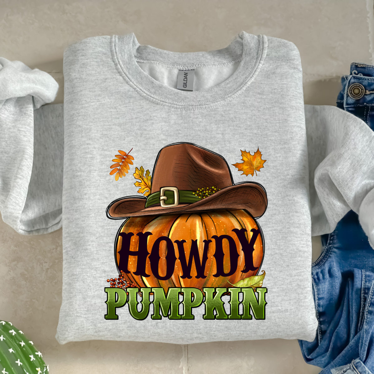 Howdy Pumpkin-38243-DTF transfer