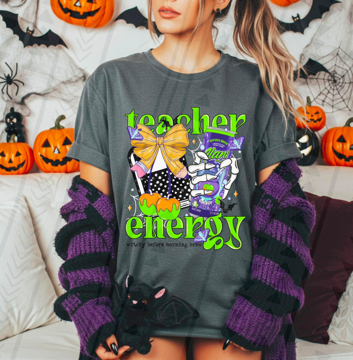 Teacher Energy Caramel energy drink TGG DTF transfer