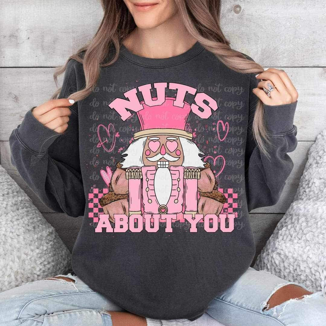 Nuts about you nutcracker and nuts (VIRGO) 17865 DTF TRANSFERS