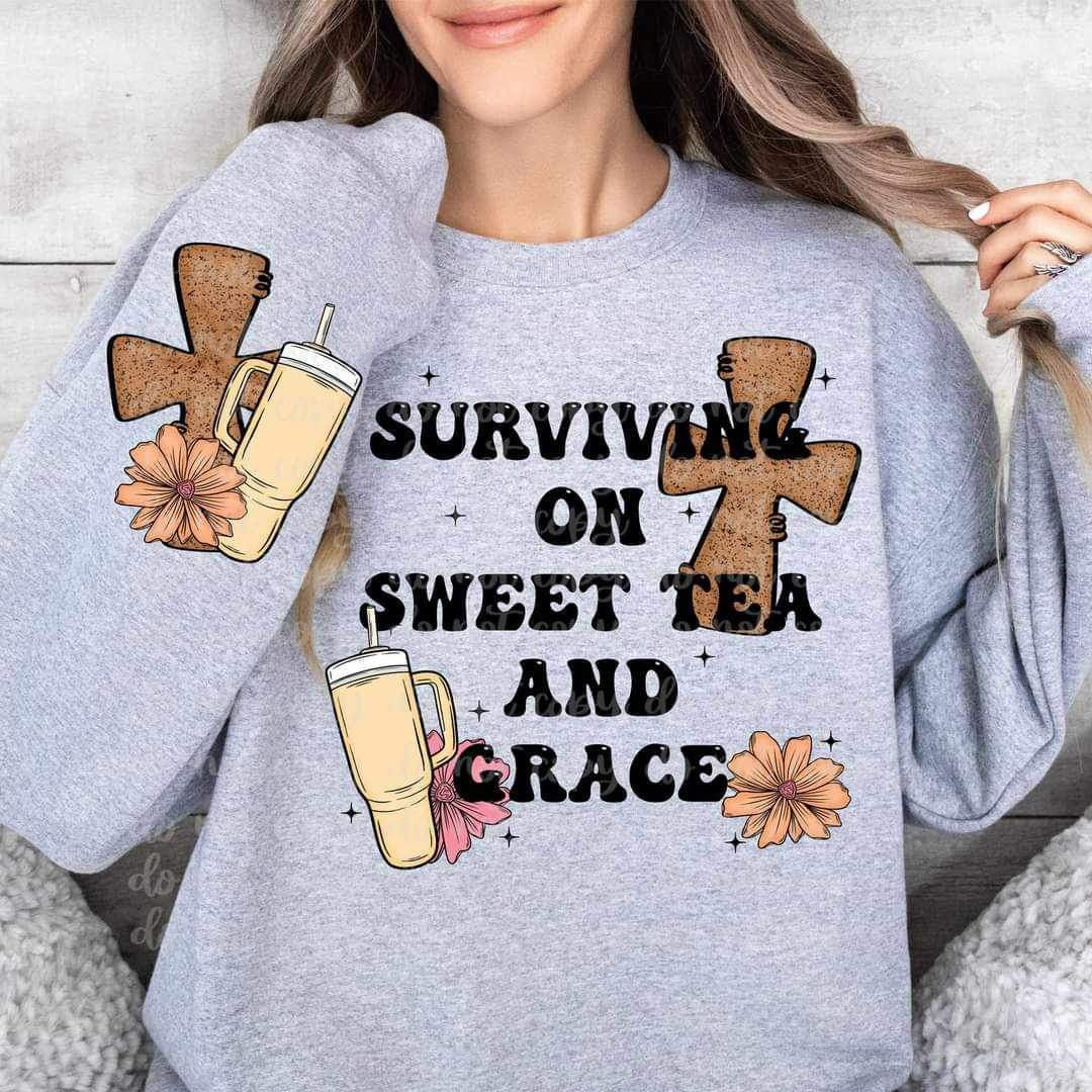Surviving on sweet tea and grace (VIRGO) 17869 DTF TRANSFERS