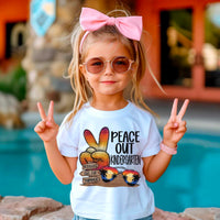 Peace out kindergarten 27461 DTF transfer