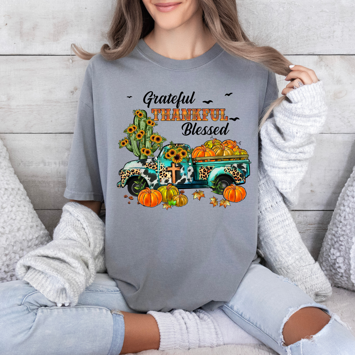 Grateful Thankful Blessed-38120-DTF transfer
