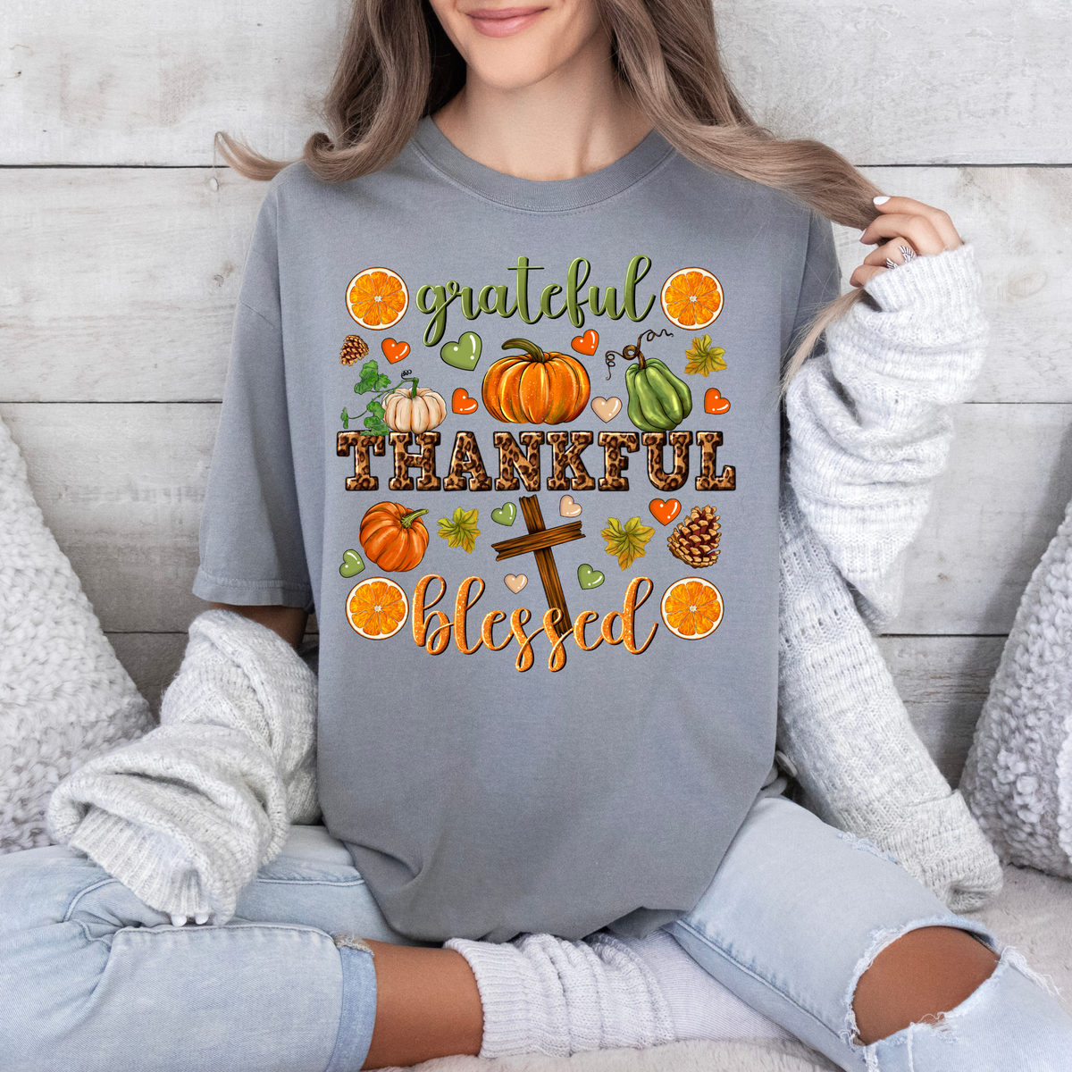 Grateful Thankful Blessed-38212-DTF transfer