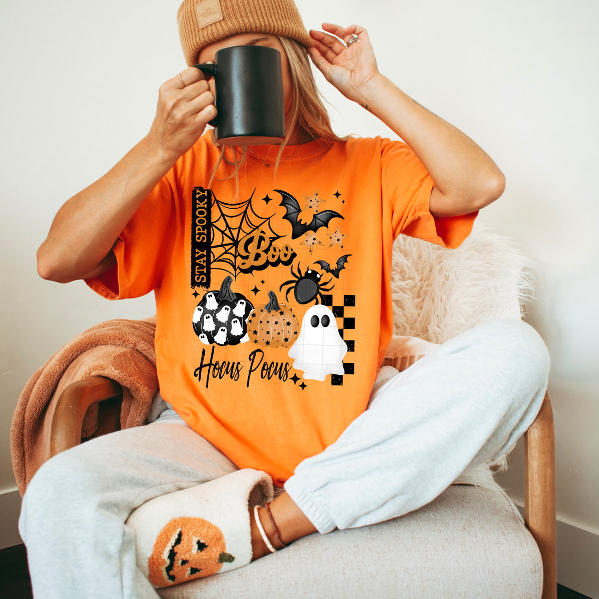 Stay Spooky Boo Ghost Collage CSC DTF transfer