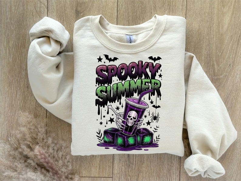 Spooky summer skull cup 37574 DTF transfer