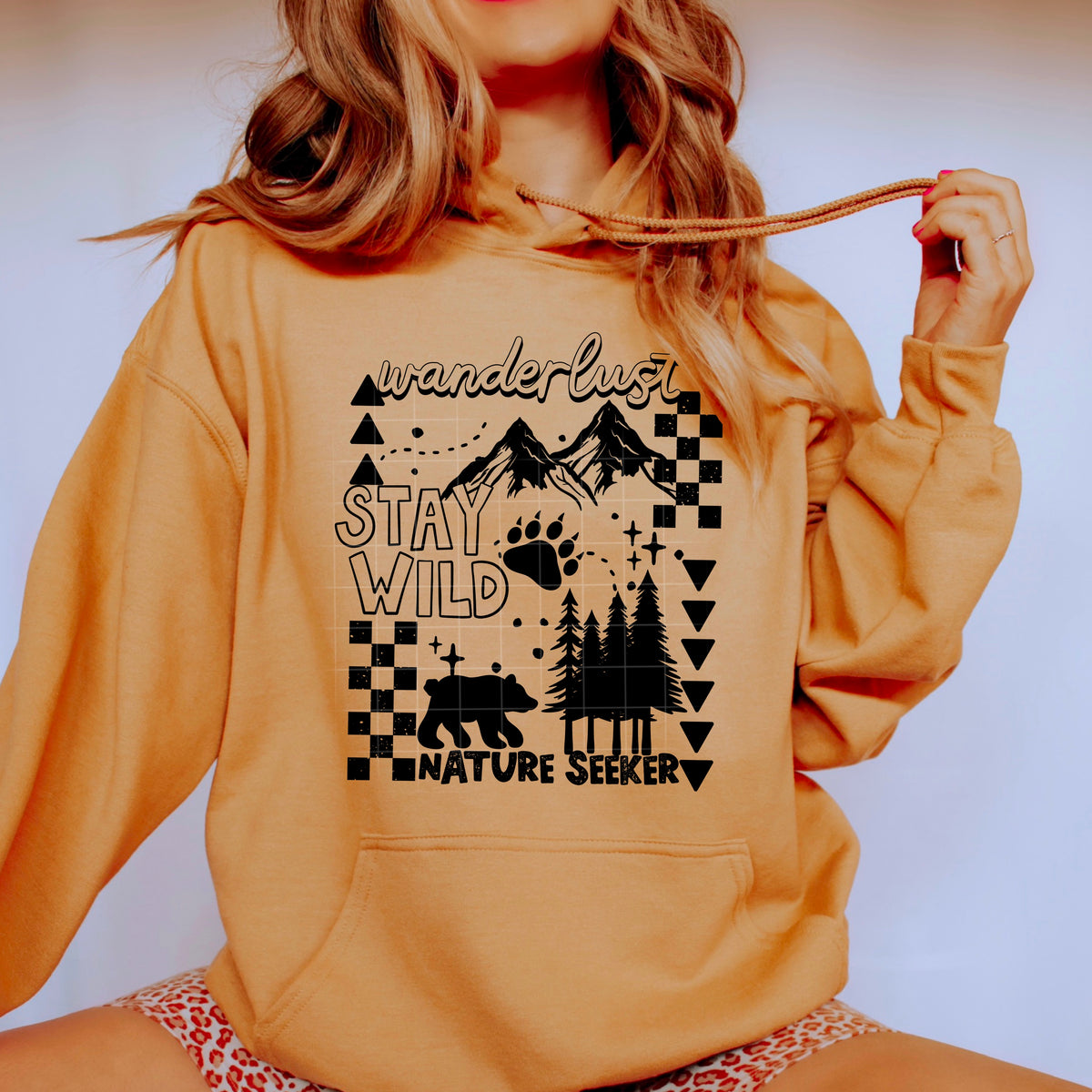 Wanderlust Collage BLACK (CSC) DTF transfer