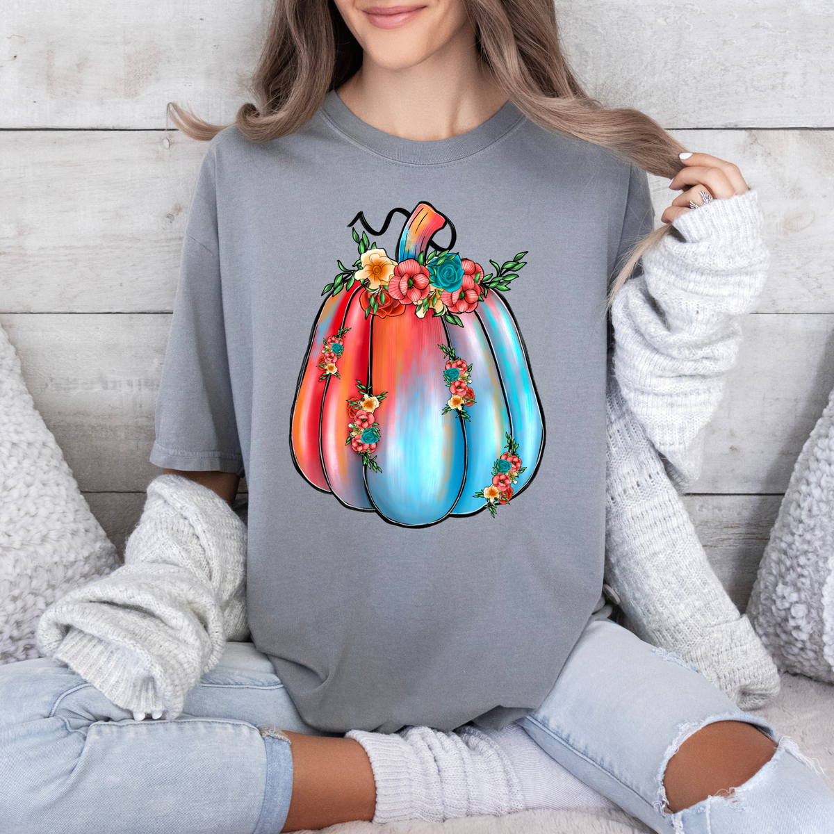 Colorful pumpkin-38228-DTF transfer