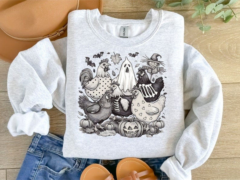 Halloween chickens 37691 DTF transfer