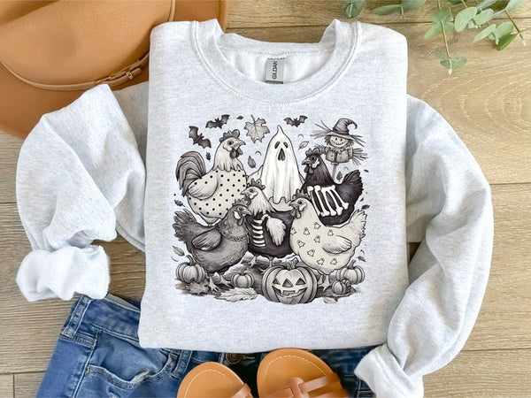 Halloween chickens 37691 DTF transfer