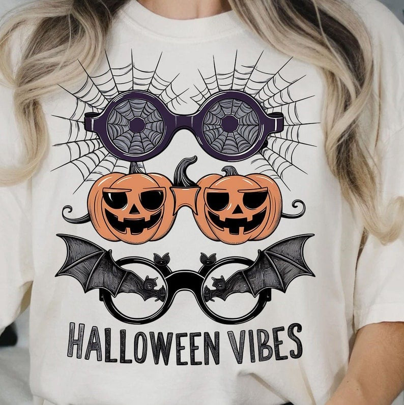Halloween vibes glasses 37690 DTF transfer