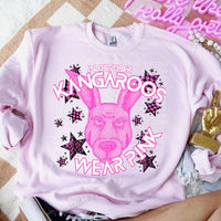 In October kangaroos wear pink mascot 60002 DTF transfer