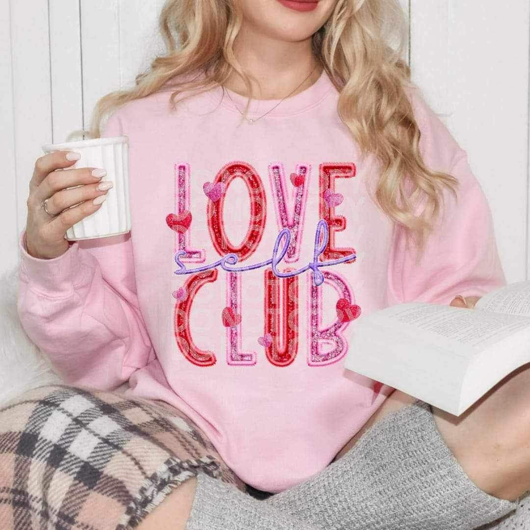 Self love club embroidery 17917 DTF TRANSFER
