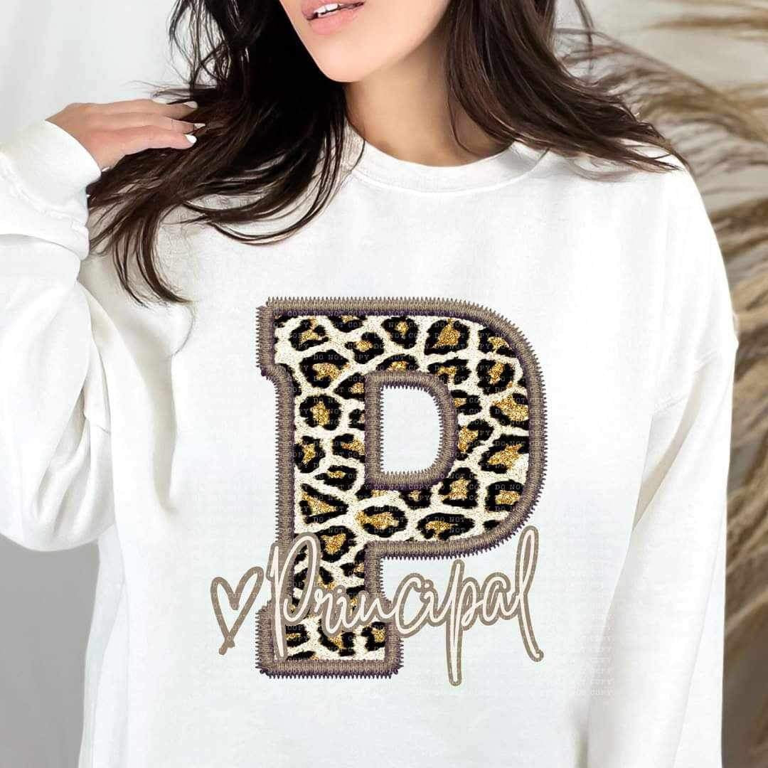 P principal leopard embroidery (ECHT) 19045 DTF TRANSFER
