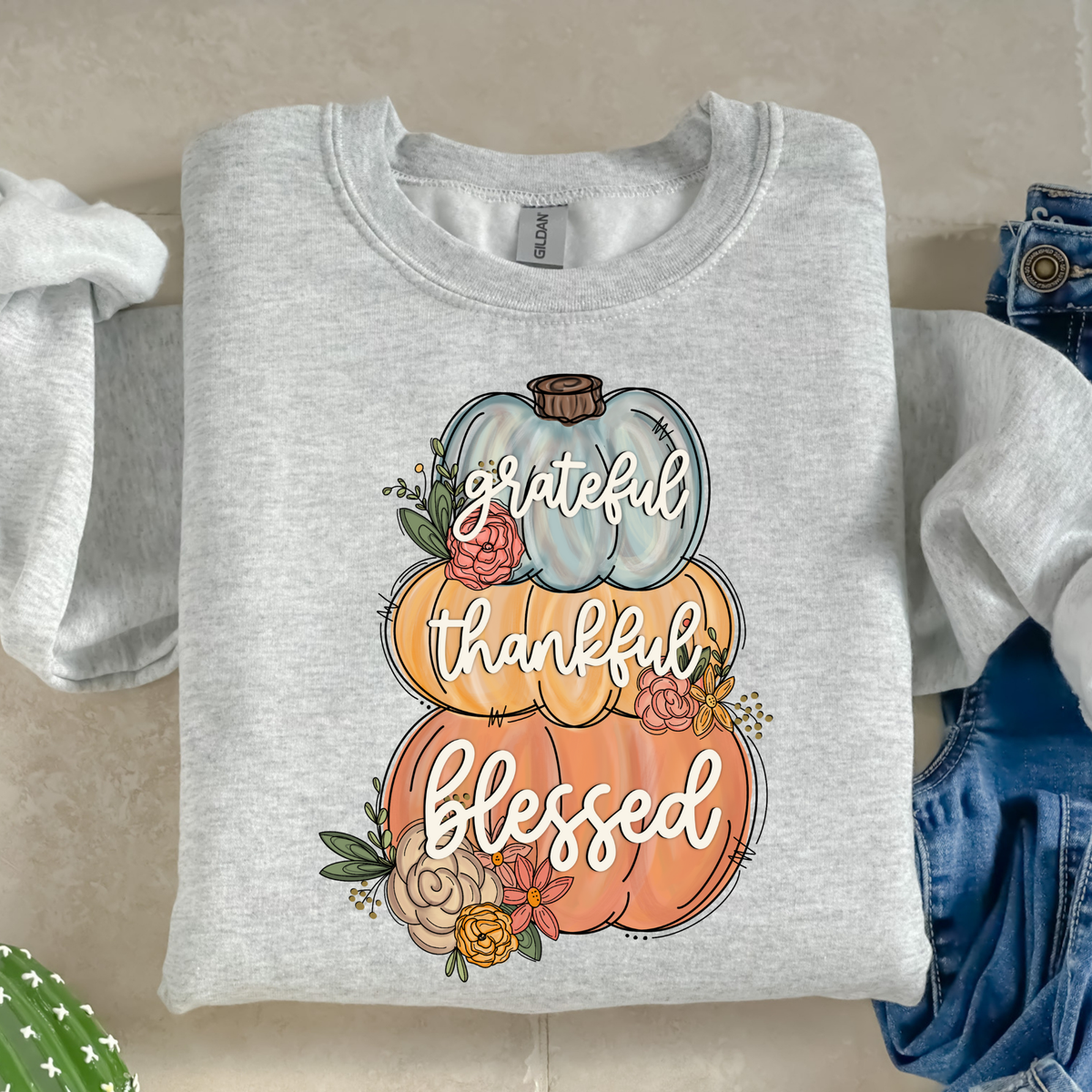Grateful Thankful Blessed-38217-DTF transfer