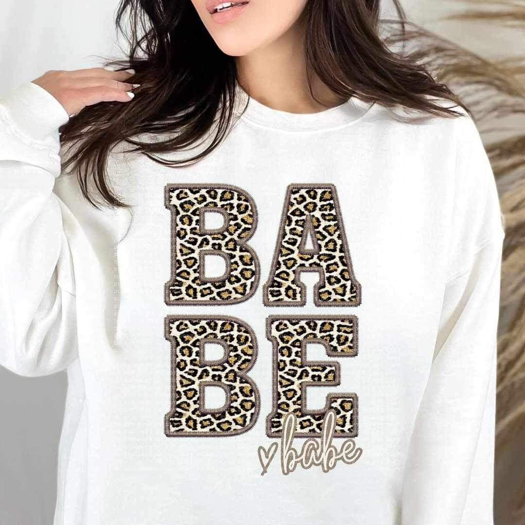 BABE babe leopard embroidery (ECHT) 19036 DTF TRANSFER