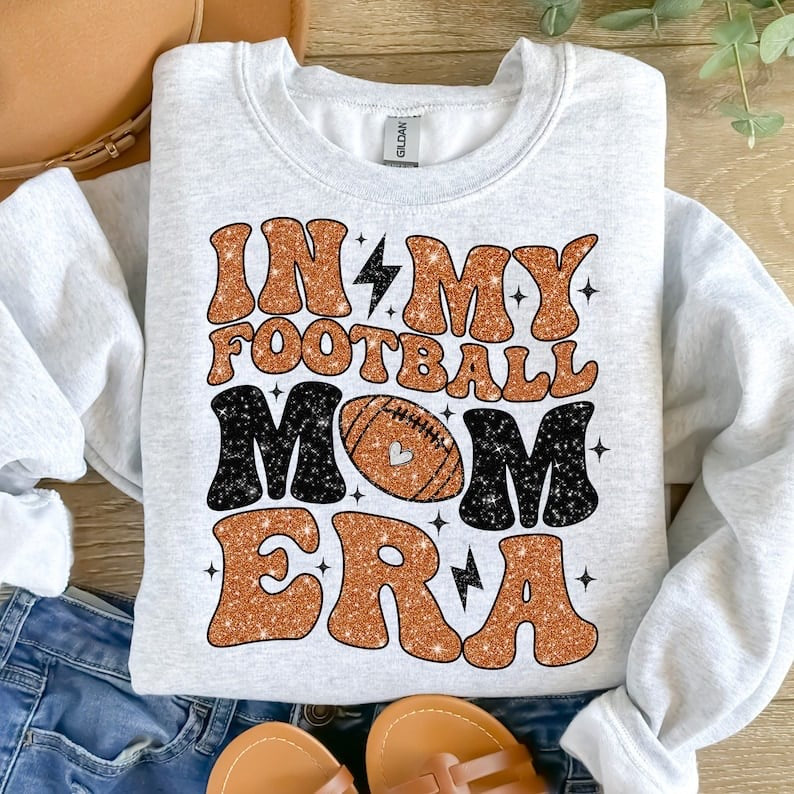 In my football mom era glitter 37752 DTF transfer