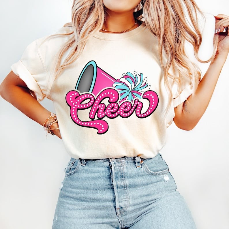 Cheer mom pink megaphone 37748 DTF transfer
