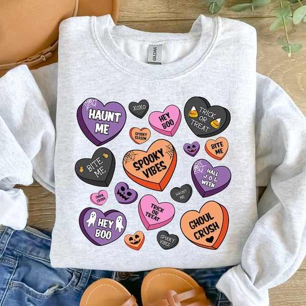 Halloween candy hearts 37680 DTF transfer