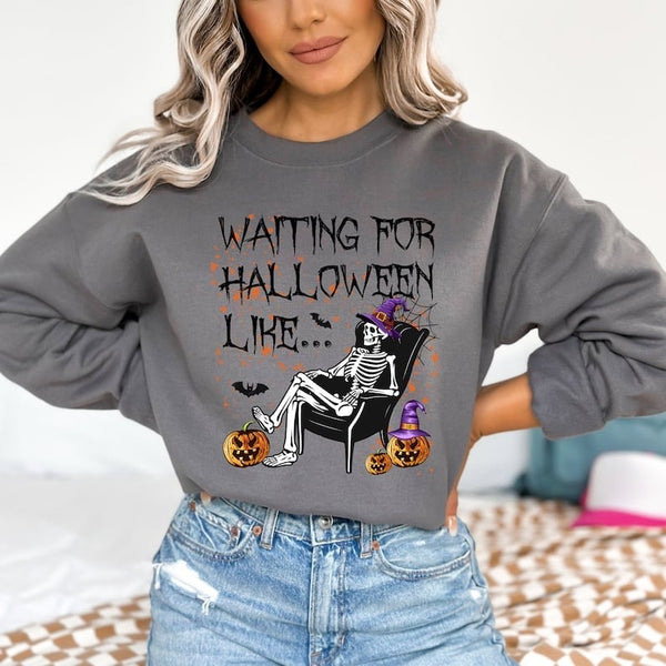 Waiting for halloween like witch skellie 37678 DTF transfer